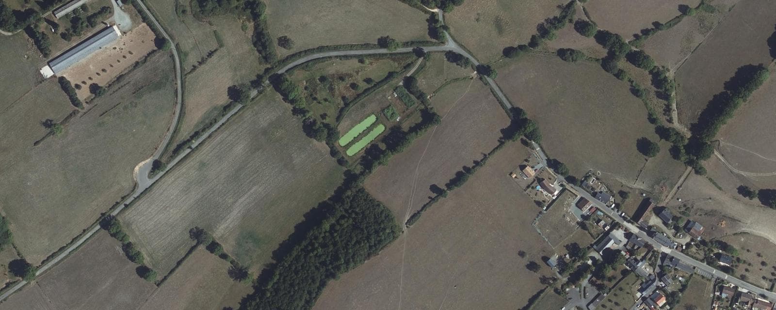 Vue aérienne de Le Grez (Sarthe)