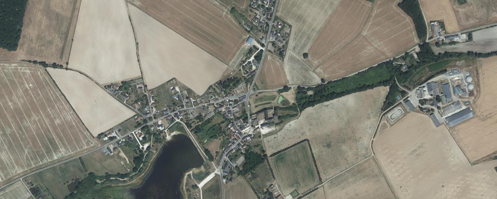 Vue aérienne de Le Louroux (Indre-et-Loire)