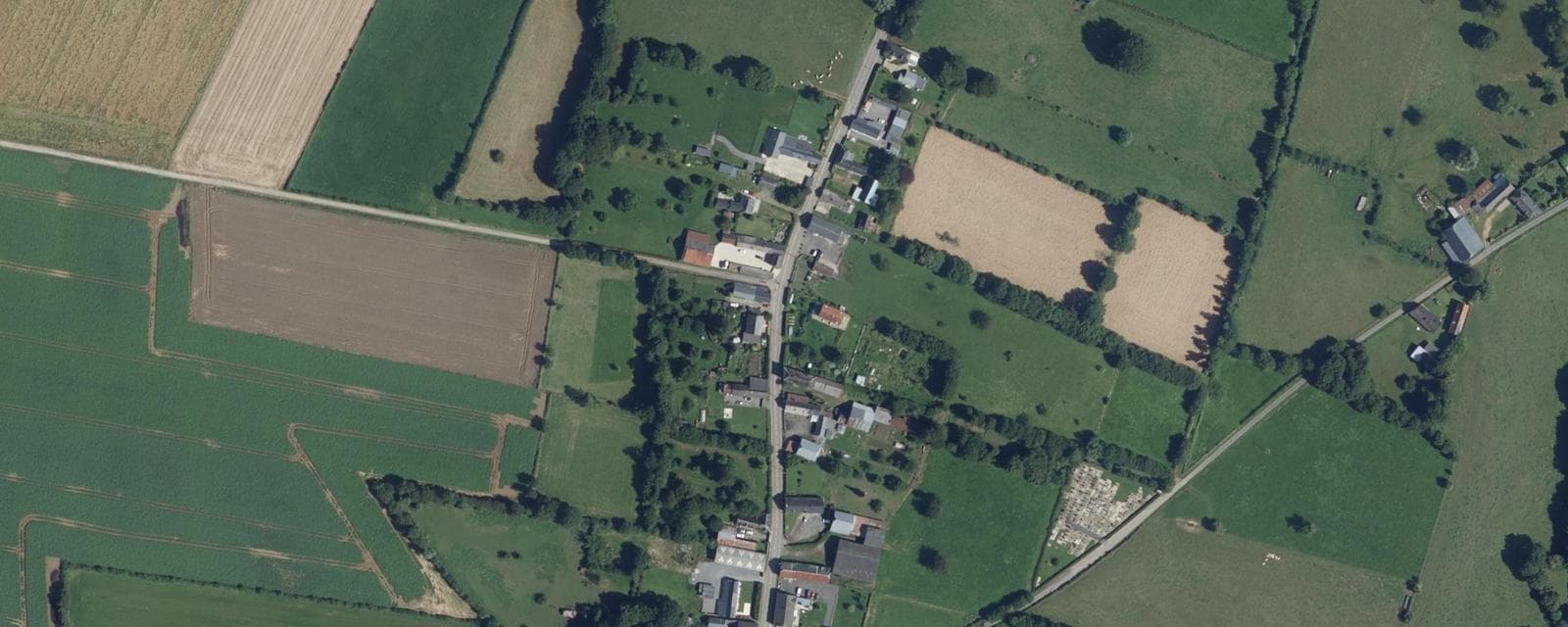 Vue aérienne de Le Sourd (Aisne)
