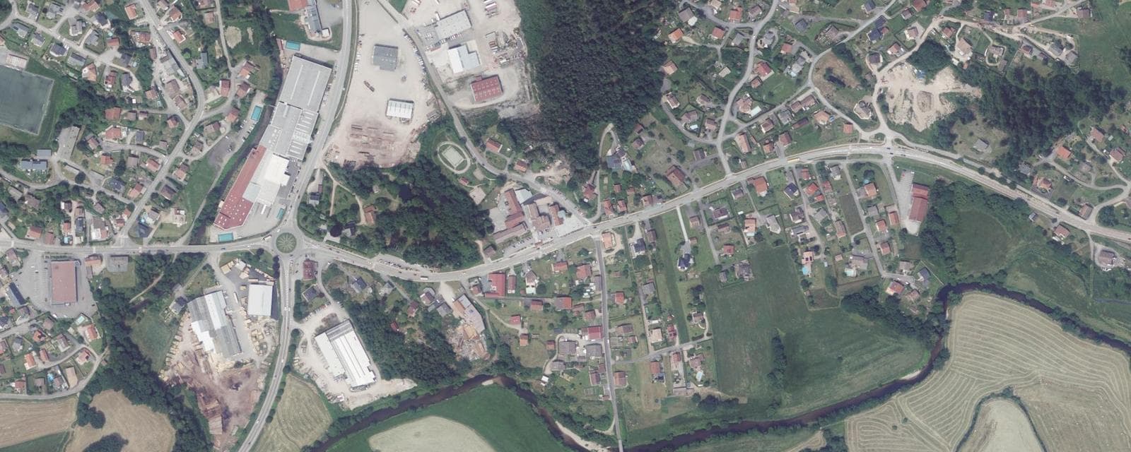 Vue aérienne de Le Syndicat (Vosges)