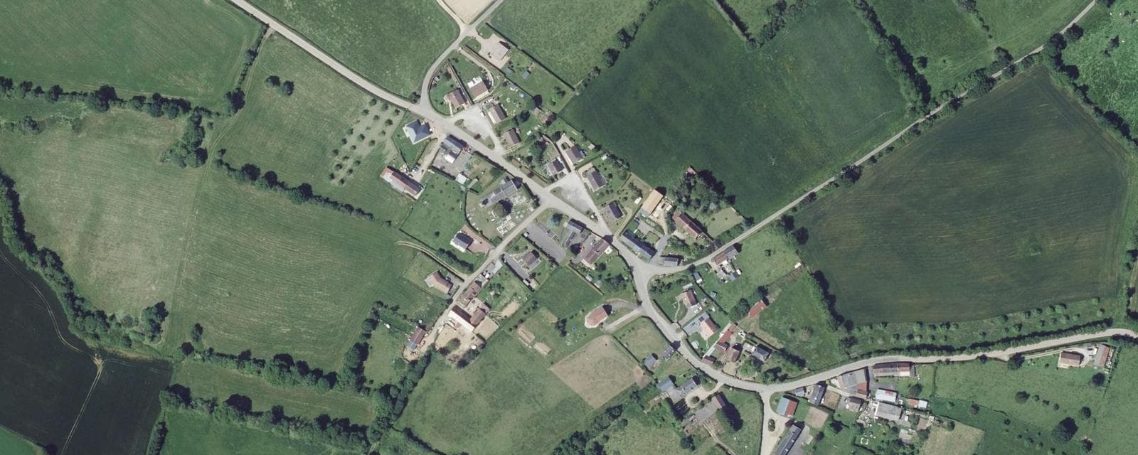 Vue aérienne de Leffard (Calvados)