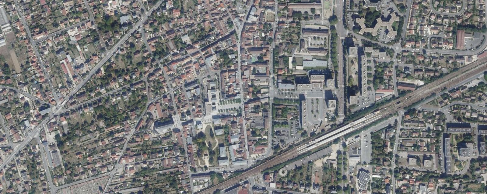 Vue aérienne de Les Mureaux (Yvelines)