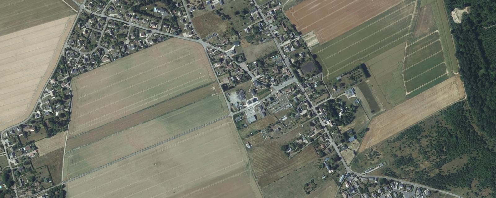 Vue aérienne de Les Ventes (Eure)