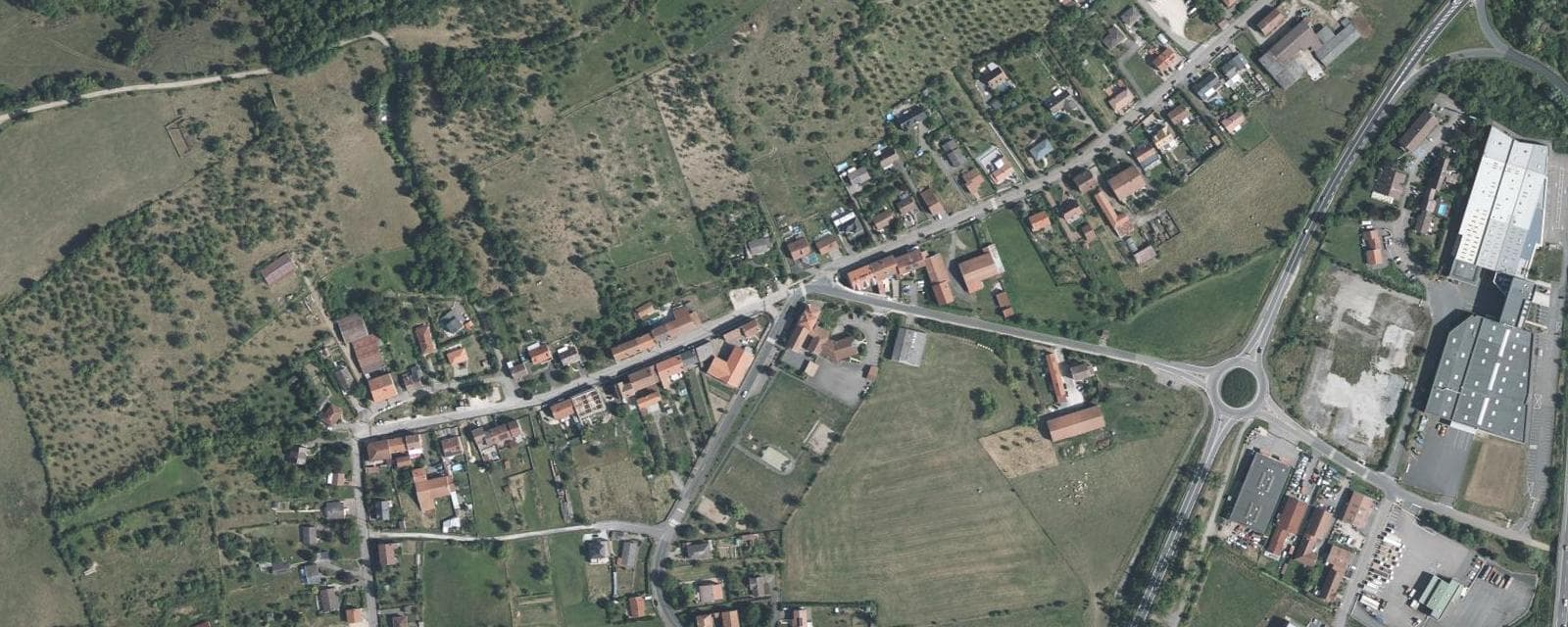 Vue aérienne de Lesménils (Meurthe-et-Moselle)