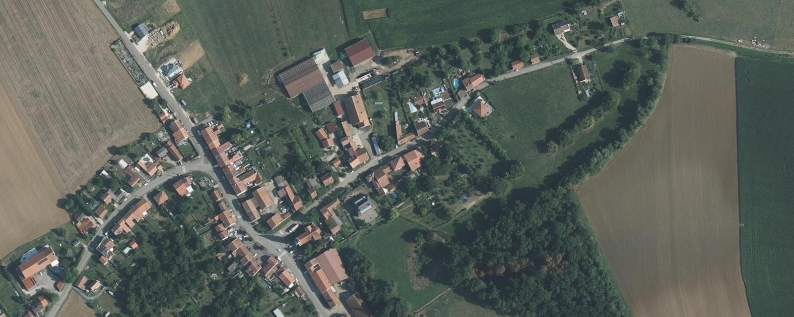 Vue aérienne de Létricourt (Meurthe-et-Moselle)