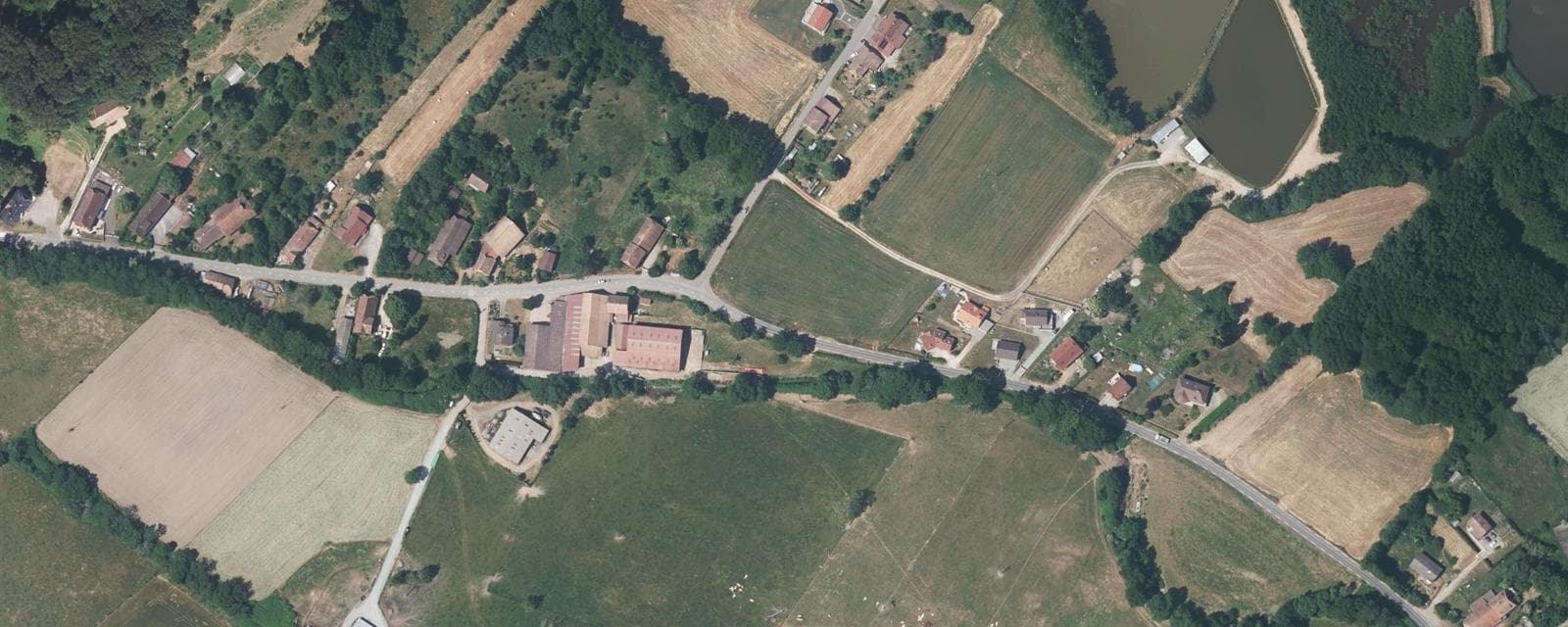 Vue aérienne de Leval (Territoire de Belfort)