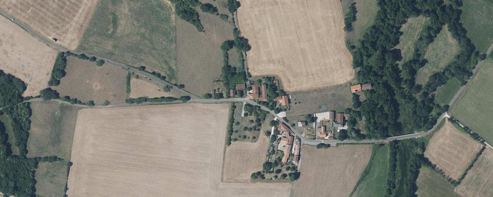 Vue aérienne de Lichères (Charente)