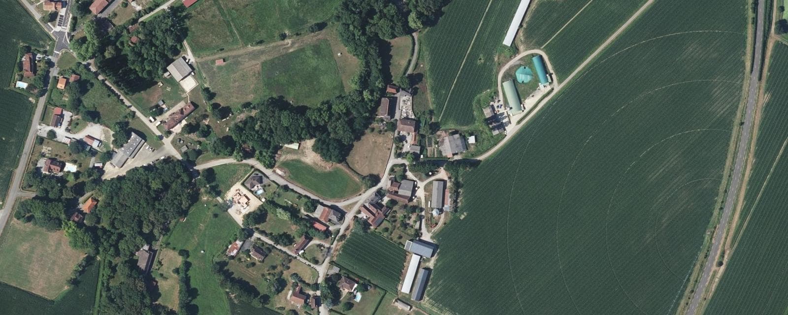 Vue aérienne de Lichos (Pyrénées-Atlantiques)