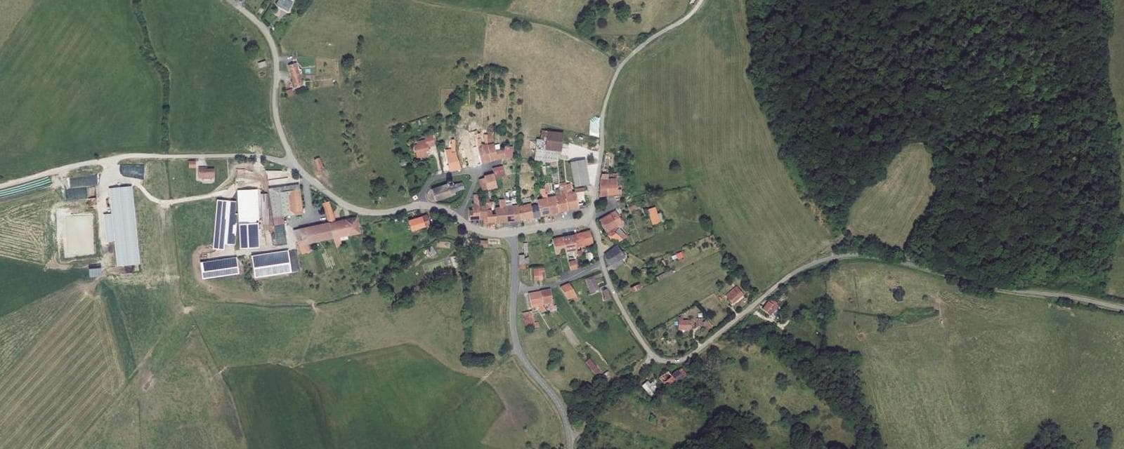 Vue aérienne de Lidrezing (Moselle)