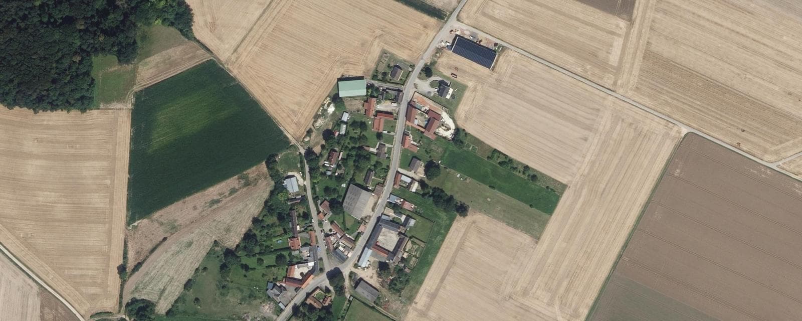 Vue aérienne de Lignières (Somme)