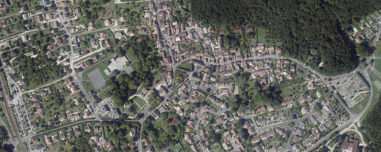 Vue aérienne de Livry-sur-Seine (Seine-et-Marne)