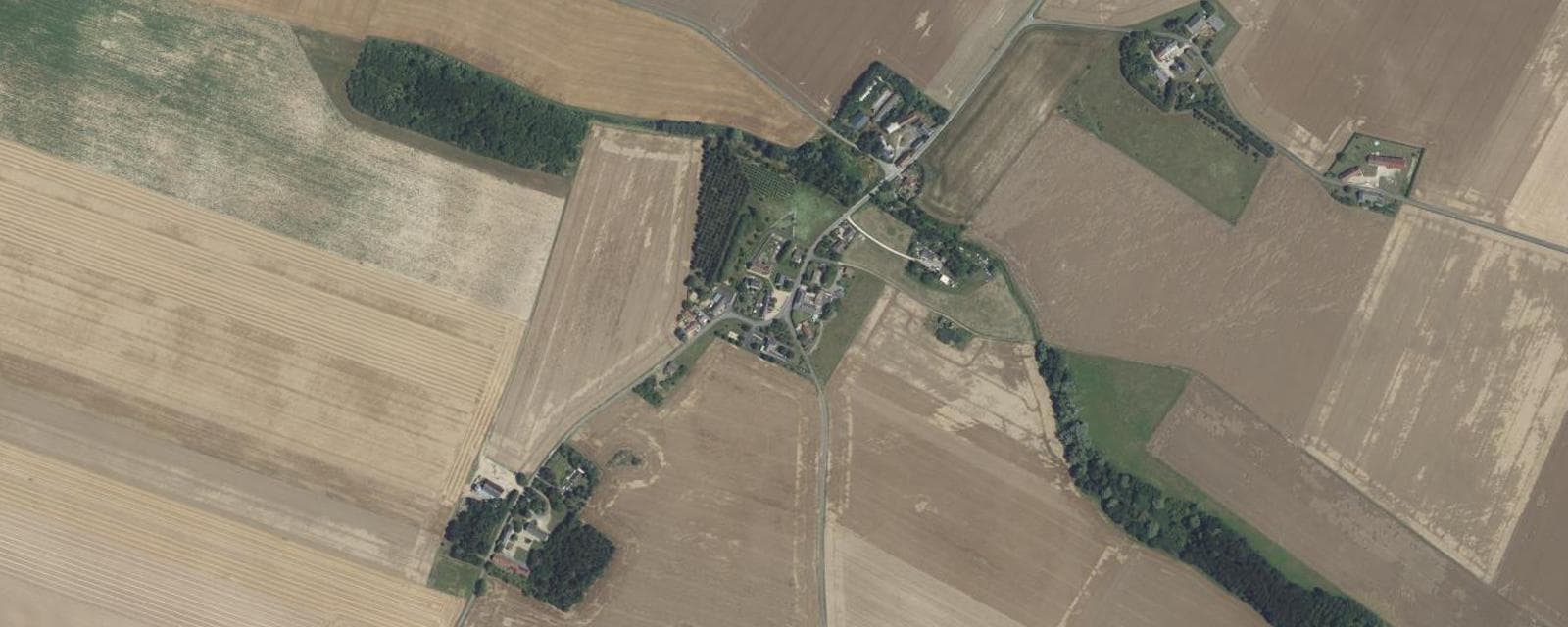 Vue aérienne de Lizeray (Indre)