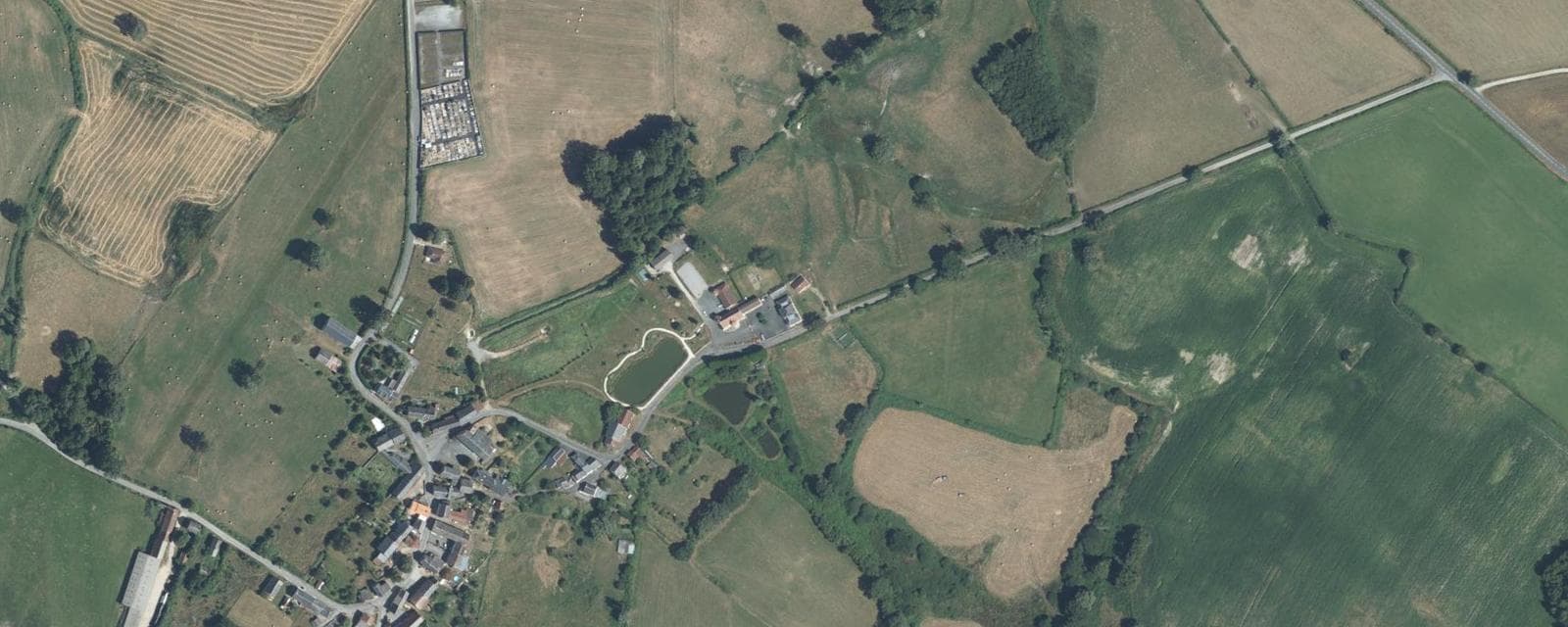 Vue aérienne de Lizières (Creuse)
