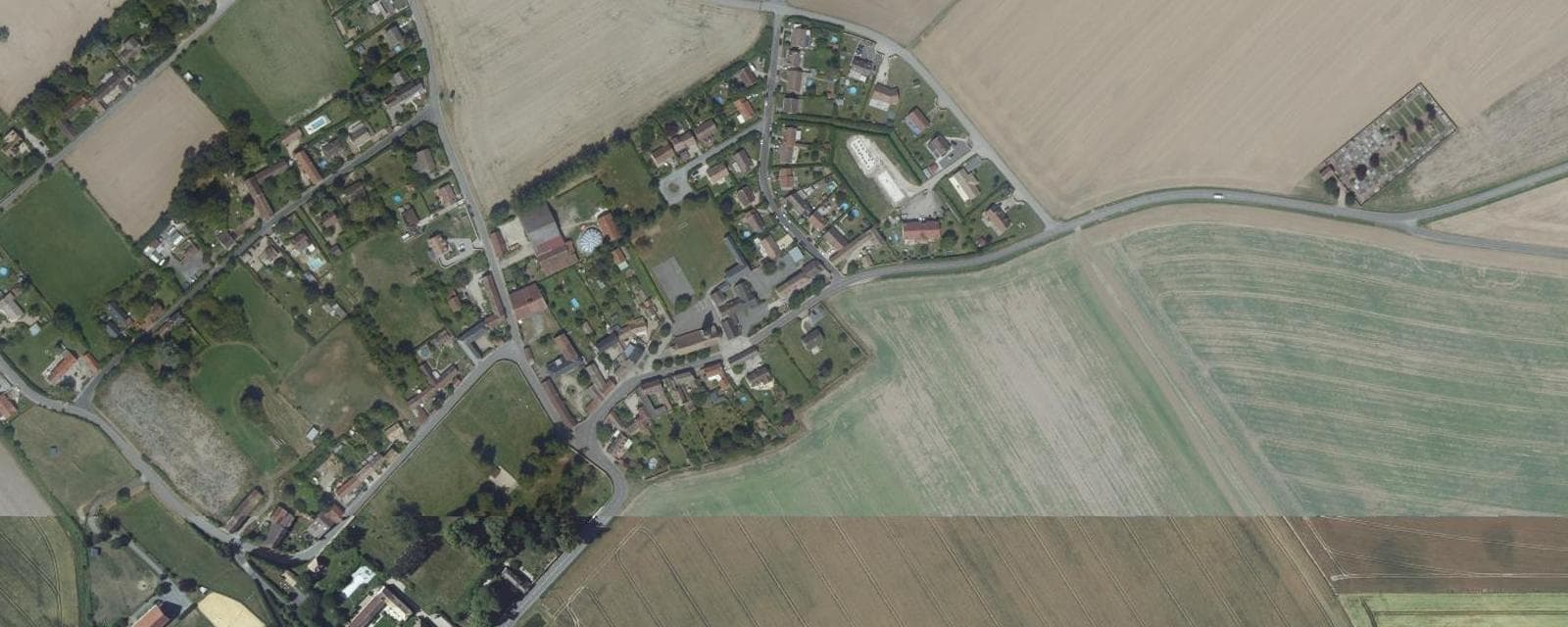 Vue aérienne de Lommoye (Yvelines)