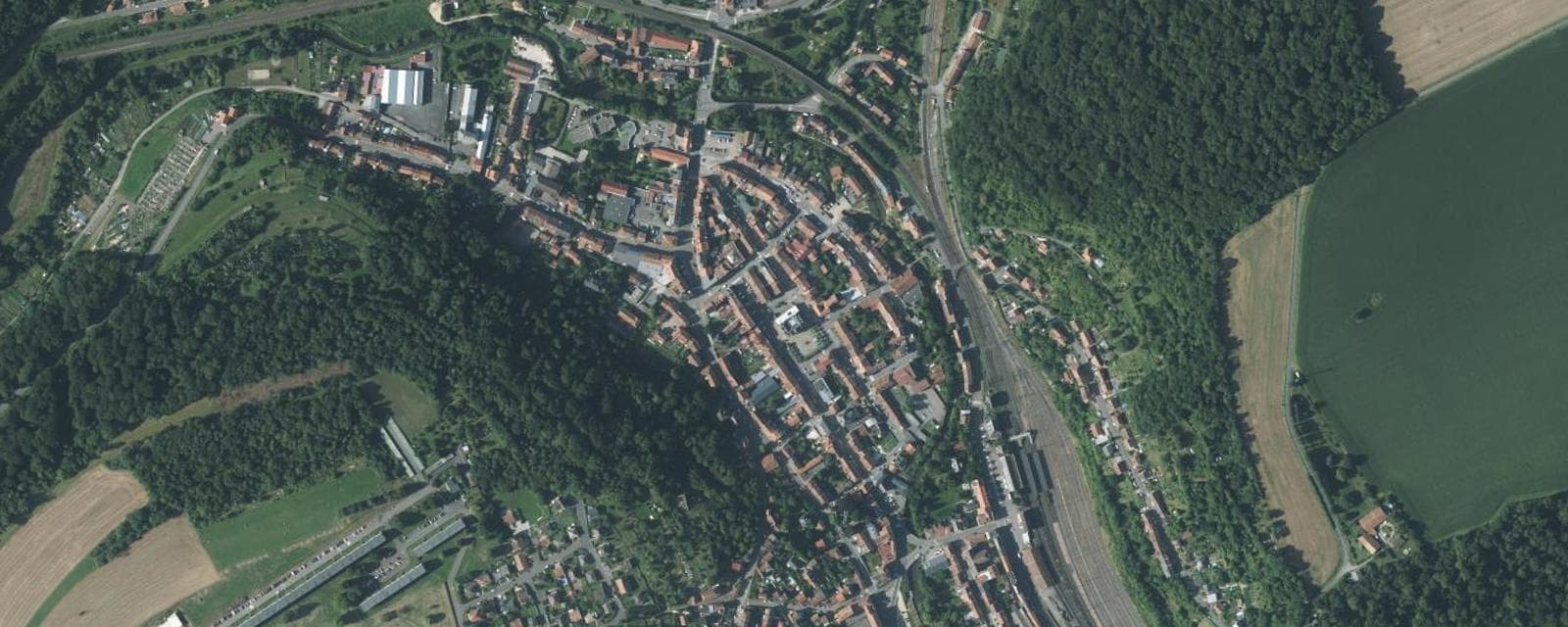 Vue aérienne de Longuyon (Meurthe-et-Moselle)