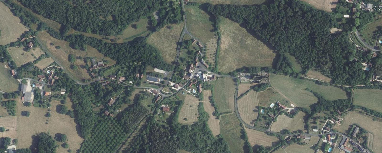 Vue aérienne de Loupiac (Lot)