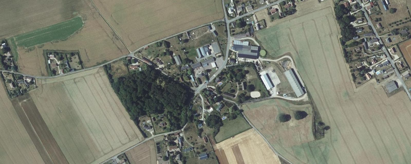 Vue aérienne de Louversey (Eure)
