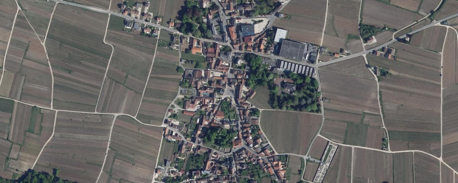 Vue aérienne de Ludes (Marne)