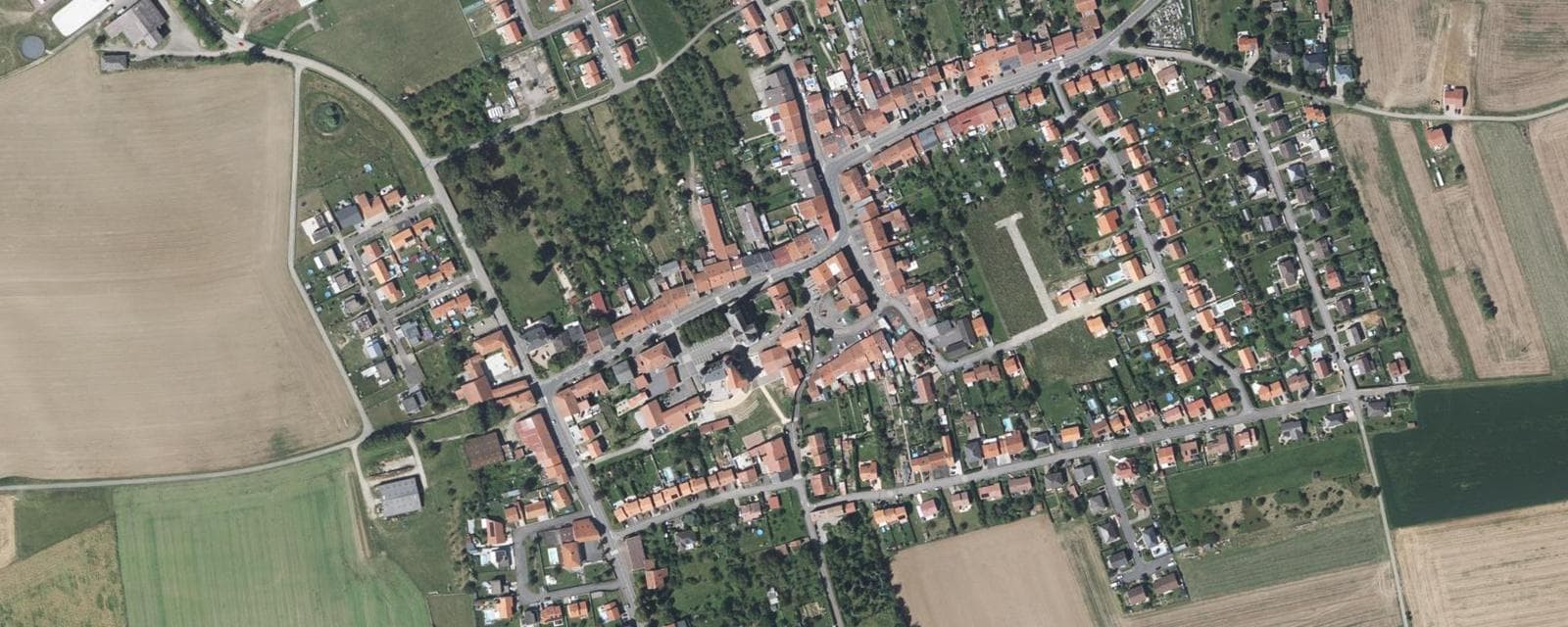 Vue aérienne de Luttange (Moselle)