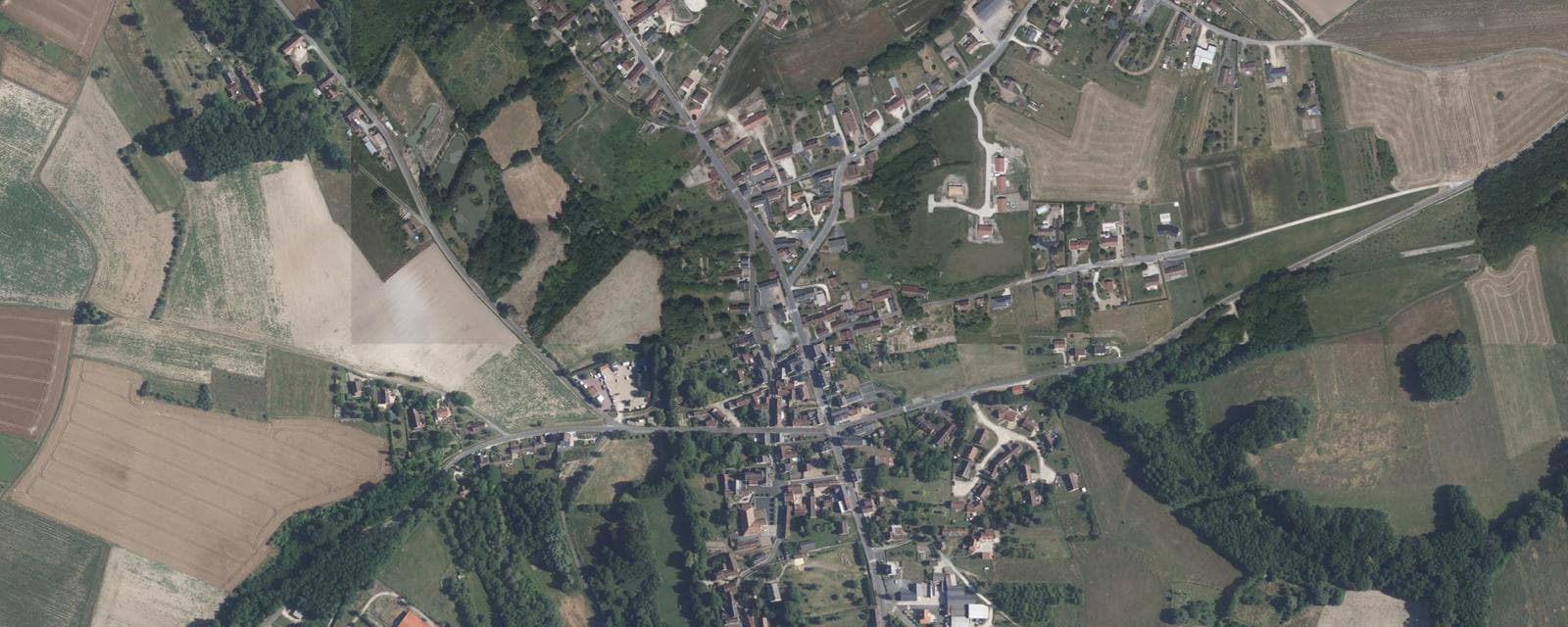 Vue aérienne de Lye (Indre)