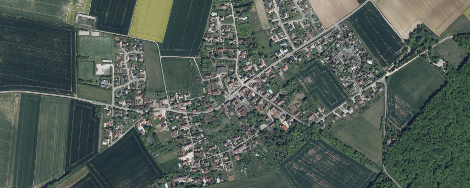 Vue aérienne de Macey (Aube)