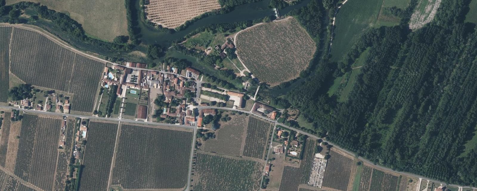 Vue aérienne de Mainxe-Gondeville (Charente)