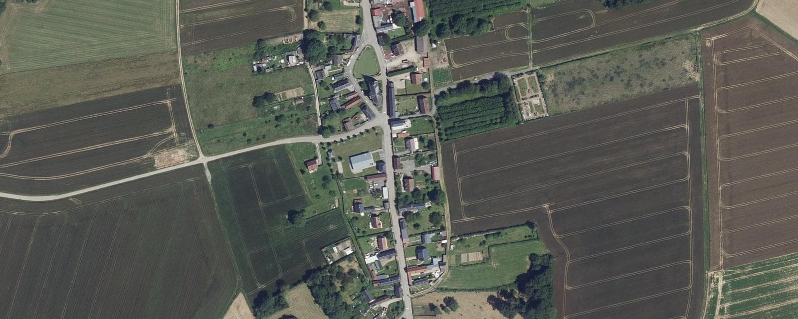 Vue aérienne de Maisoncelle-Saint-Pierre (Oise)