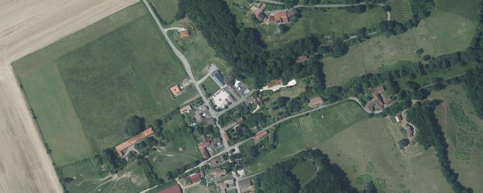 Vue aérienne de Malabat (Gers)