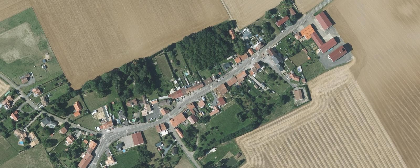 Vue aérienne de Malavillers (Meurthe-et-Moselle)