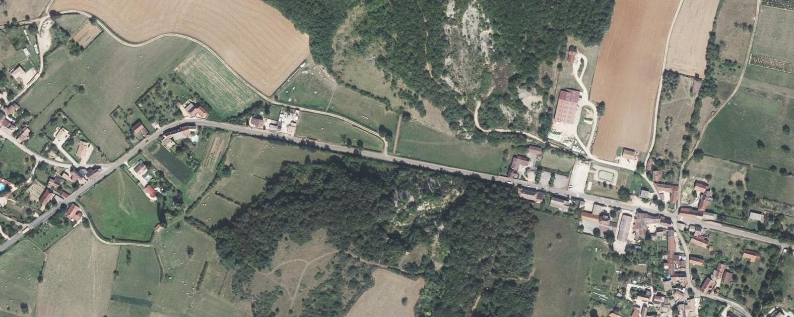 Vue aérienne de Mancey (Saône-et-Loire)