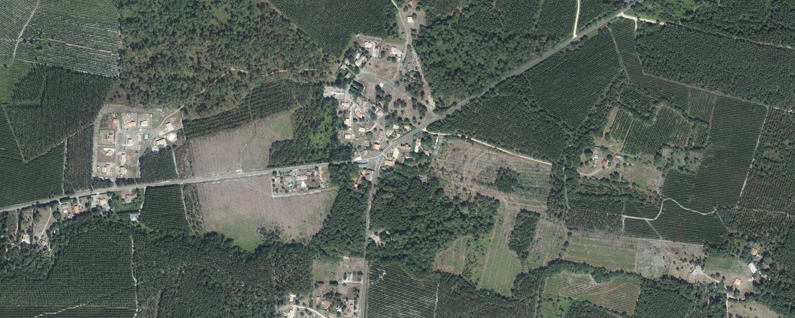 Vue aérienne de Mano (Landes)