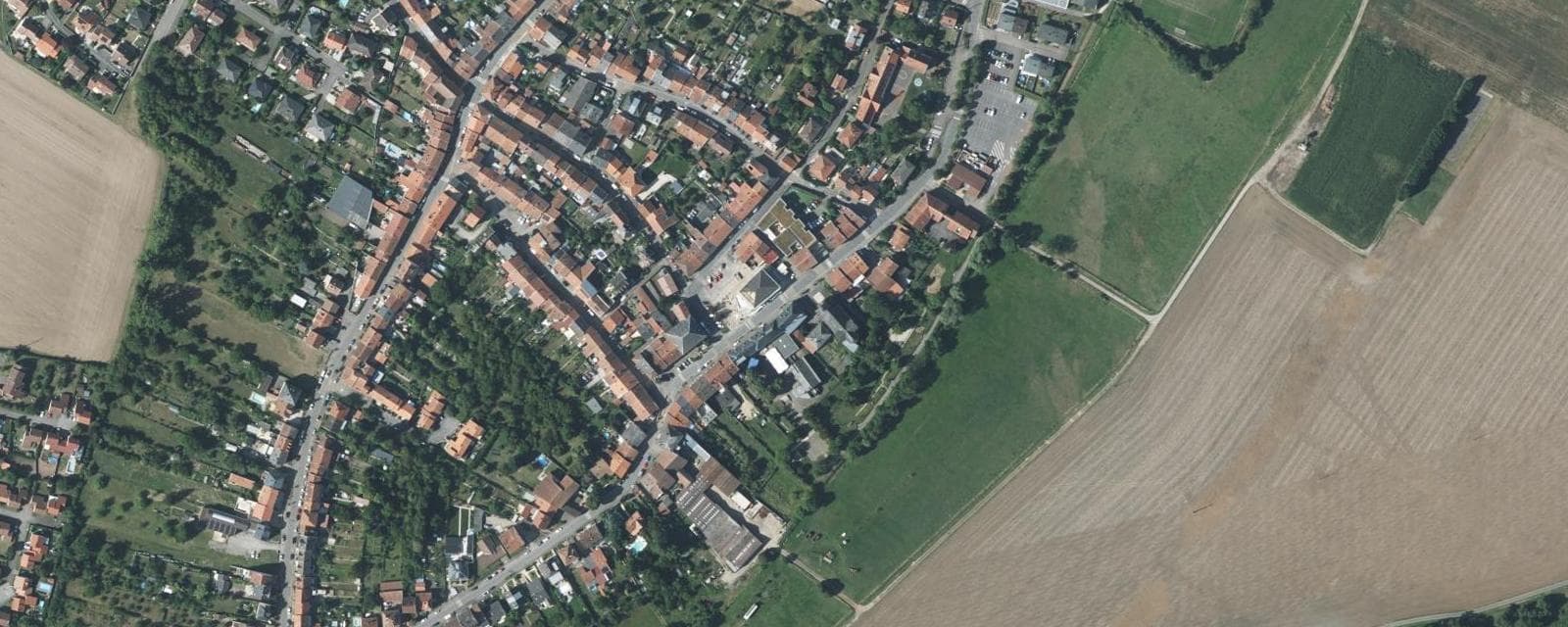 Vue aérienne de Manom (Moselle)