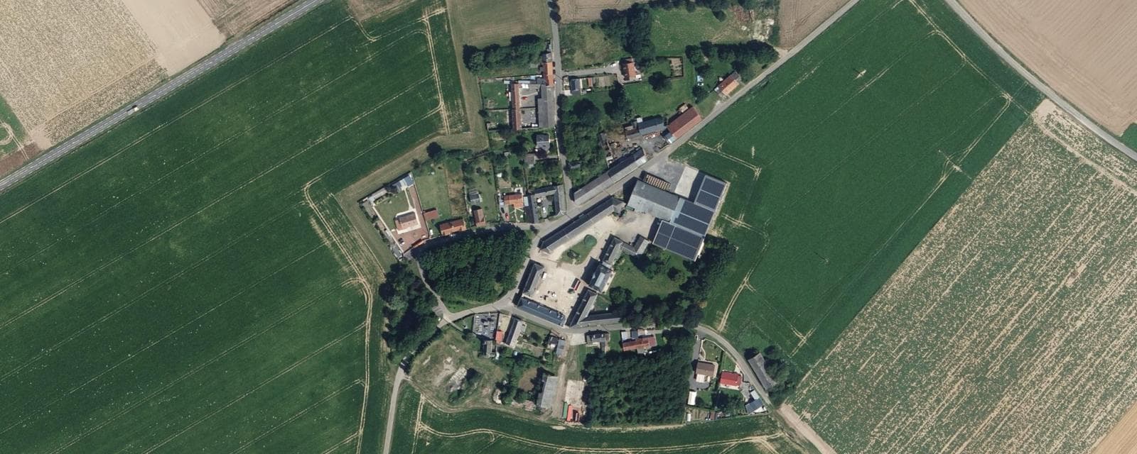 Vue aérienne de Marché-Allouarde (Somme)