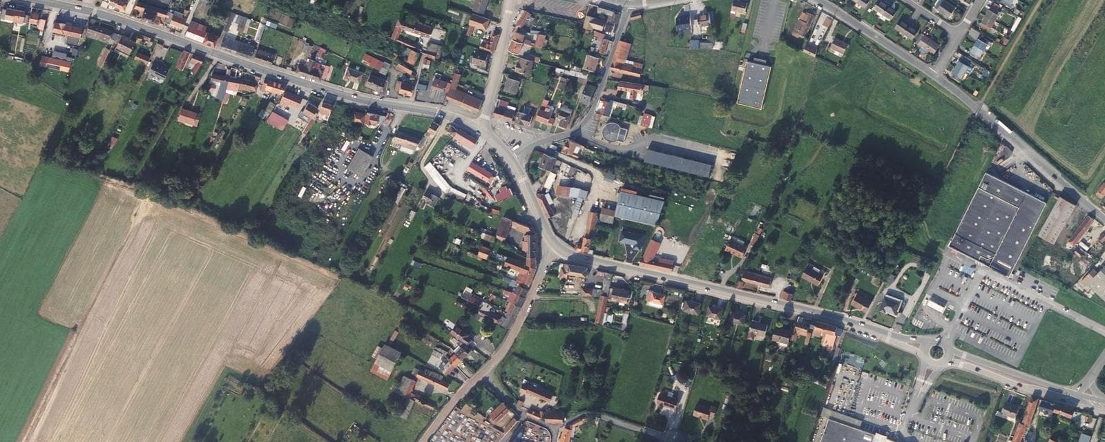 Vue aérienne de Marconnelle (Pas-de-Calais)
