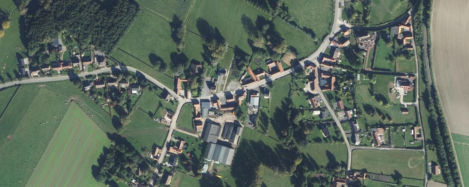 Vue aérienne de Marest (Pas-de-Calais)