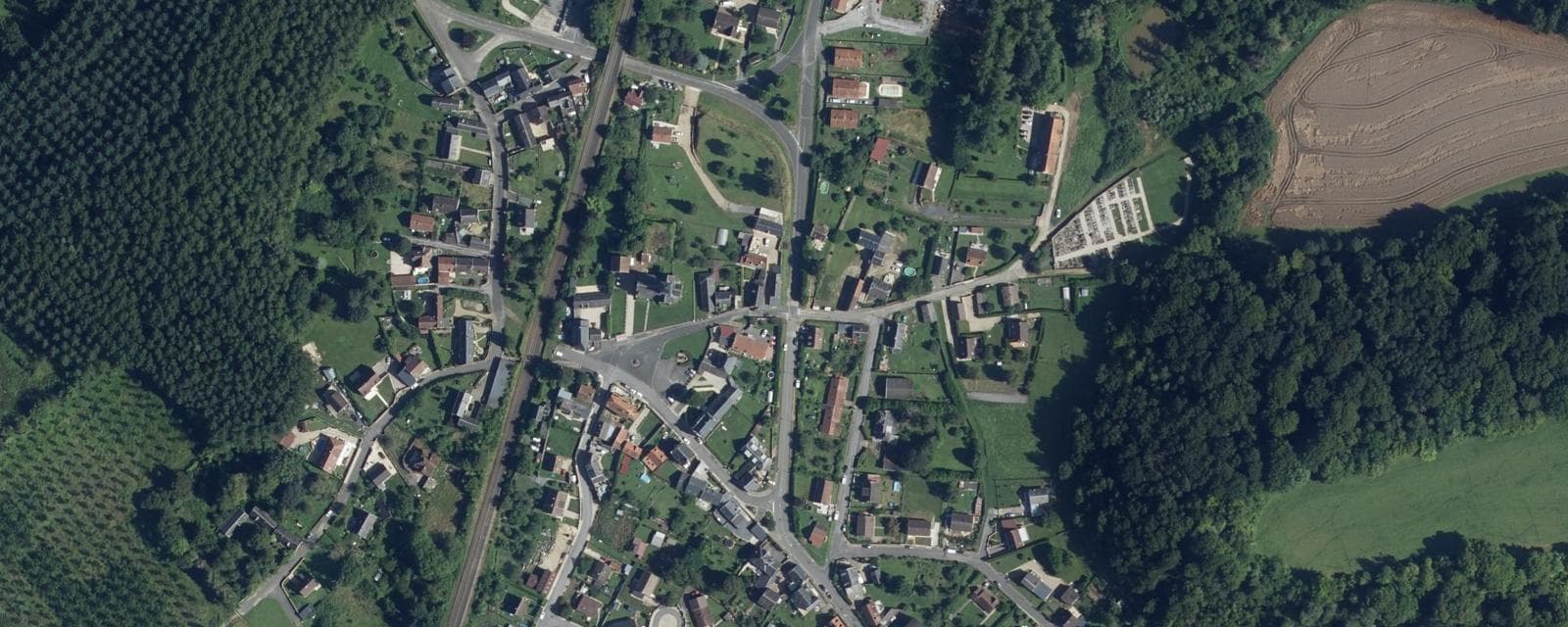 Vue aérienne de Margival (Aisne)