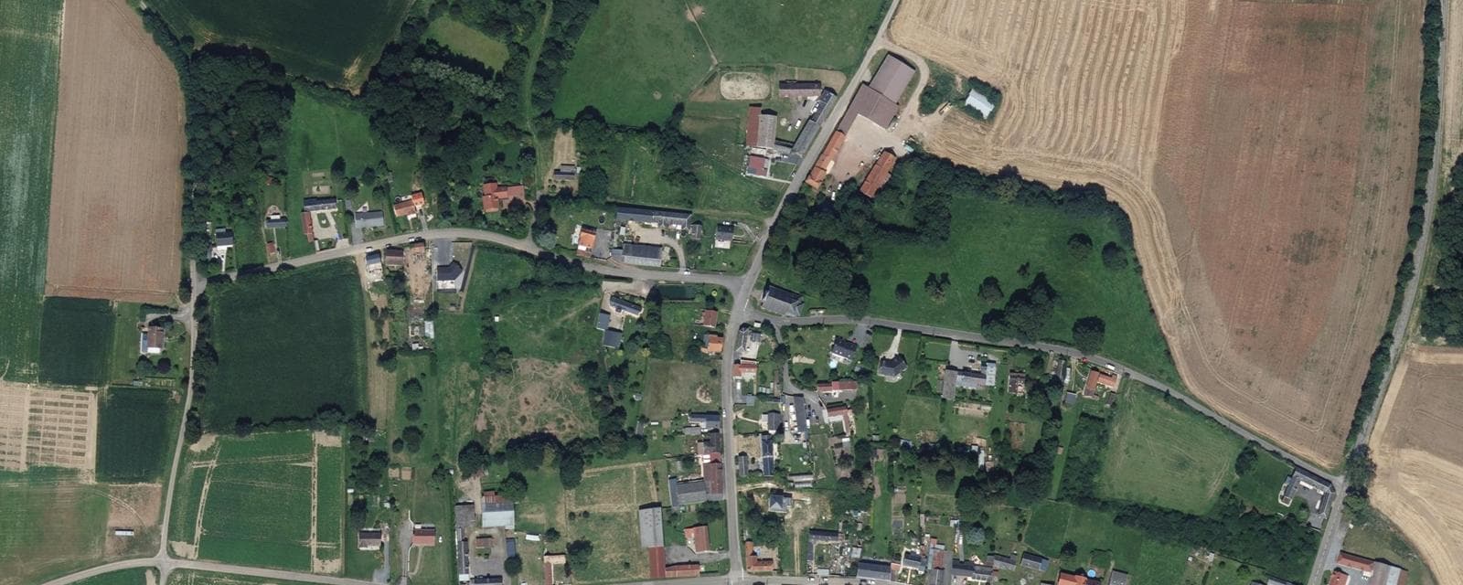 Vue aérienne de Maricourt (Somme)