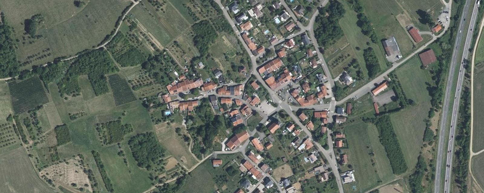 Vue aérienne de Marieulles (Moselle)
