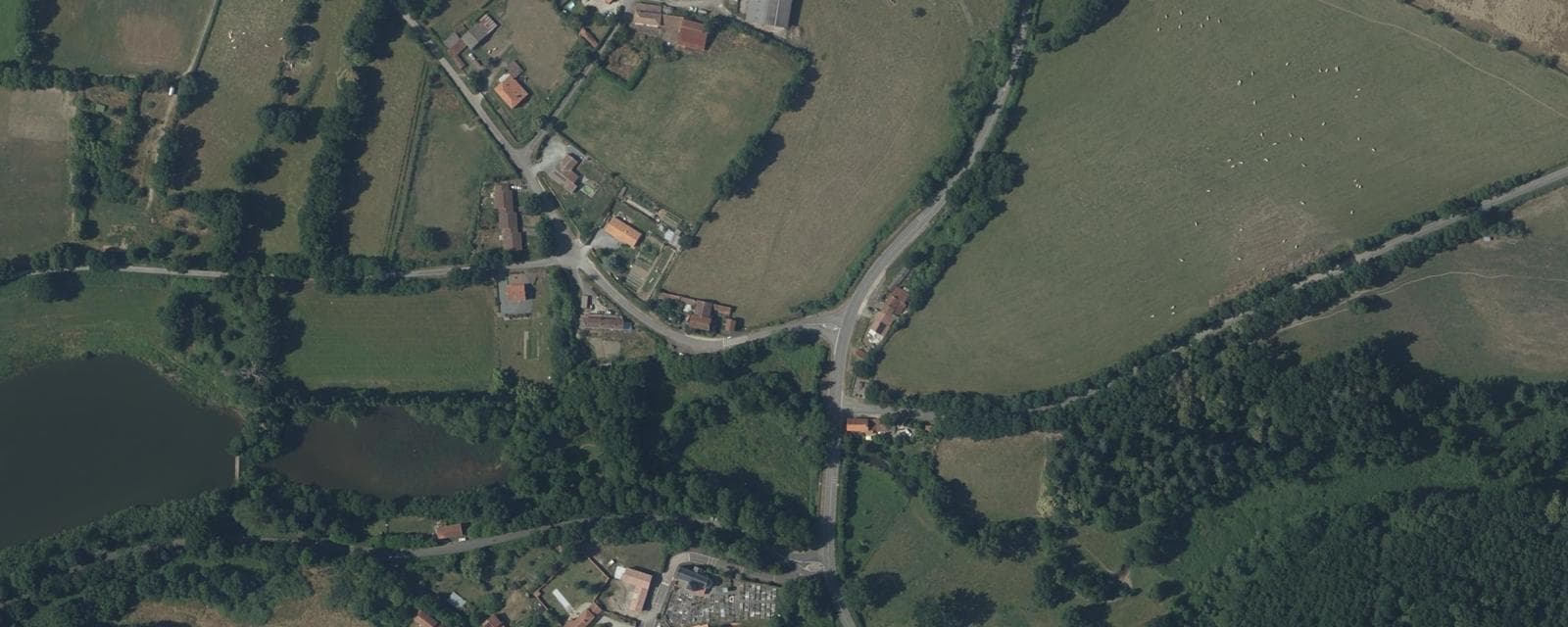 Vue aérienne de Marillet (Vendée)