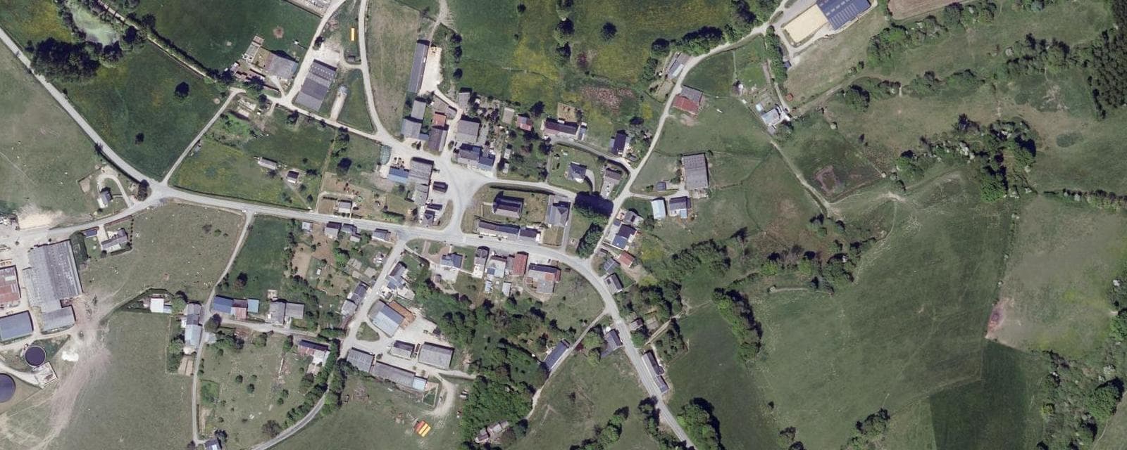 Vue aérienne de Marlemont (Ardennes)