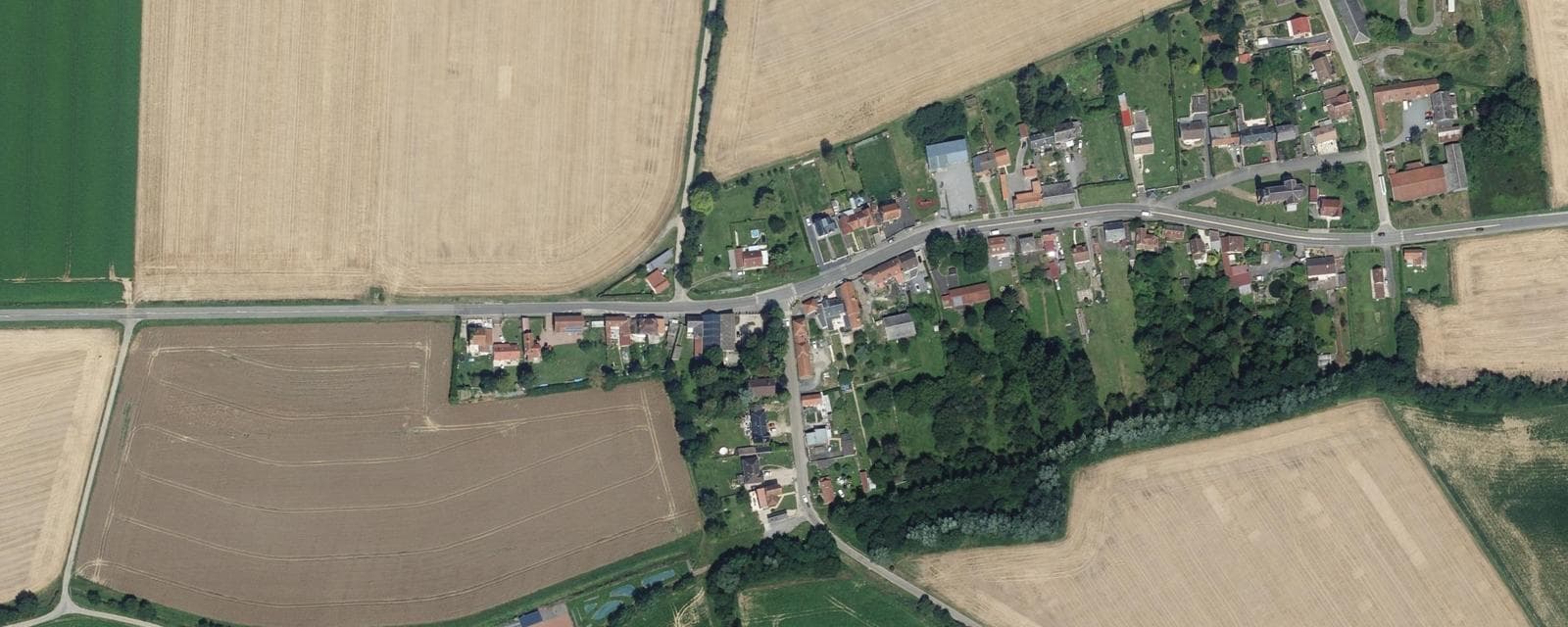 Vue aérienne de Marquaix (Somme)