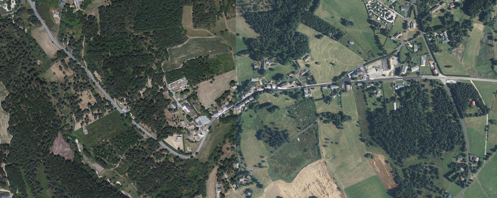 Vue aérienne de Mars (Ardèche)