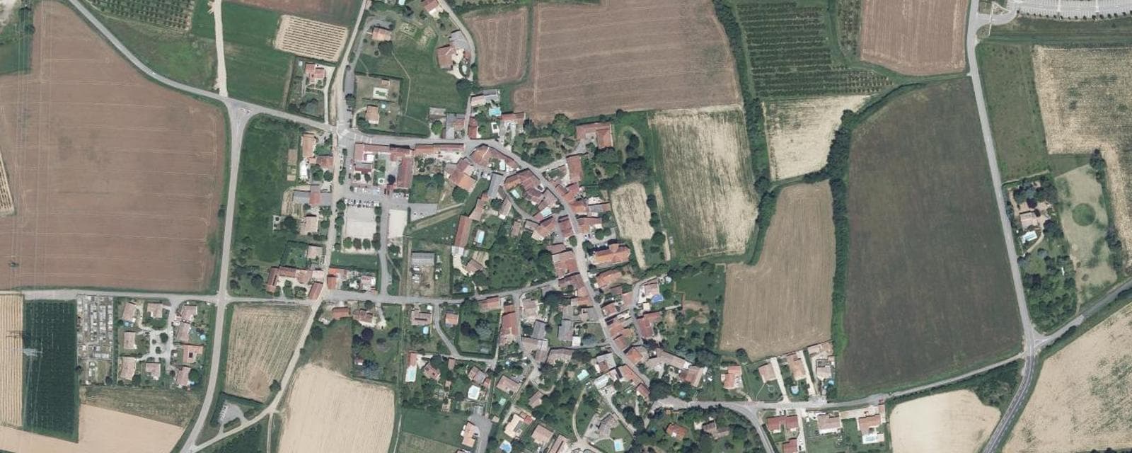 Vue aérienne de Marsaz (Drôme)