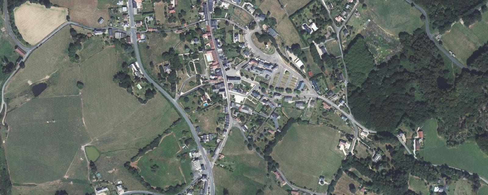 Vue aérienne de Masseret (Corrèze)