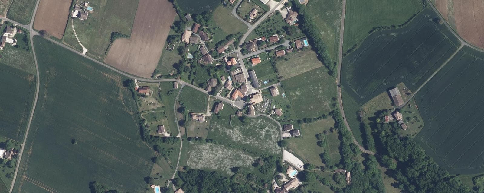 Vue aérienne de Massoulès (Lot-et-Garonne)