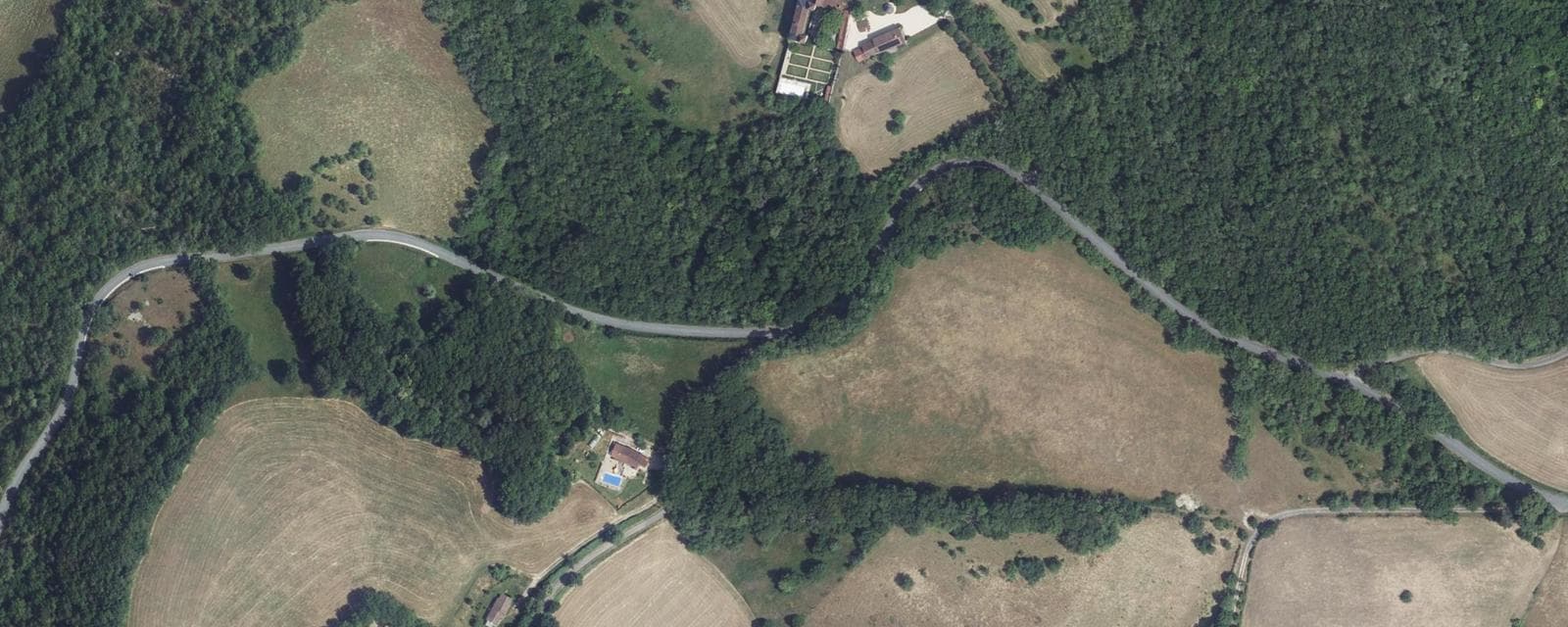 Vue aérienne de Mechmont (Lot)