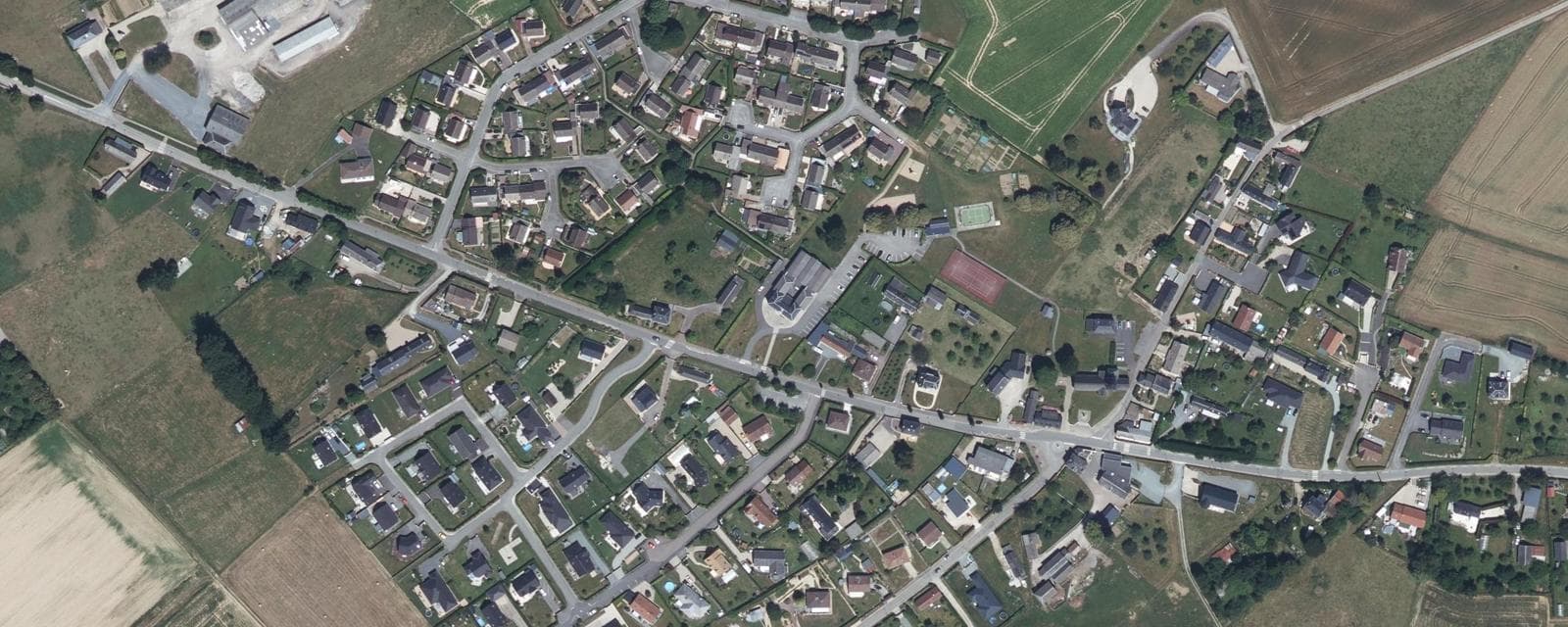 Vue aérienne de Mélamare (Seine-Maritime)