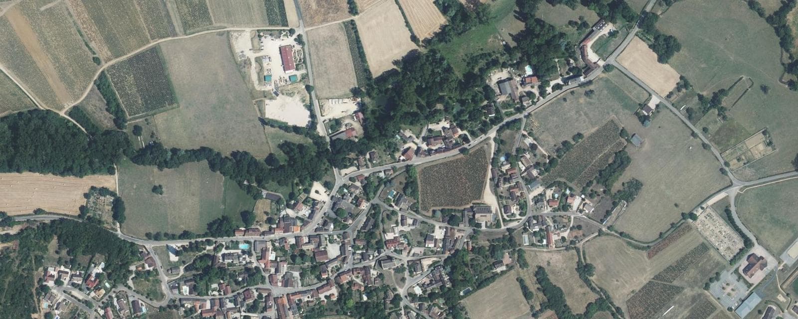 Vue aérienne de Mellecey (Saône-et-Loire)