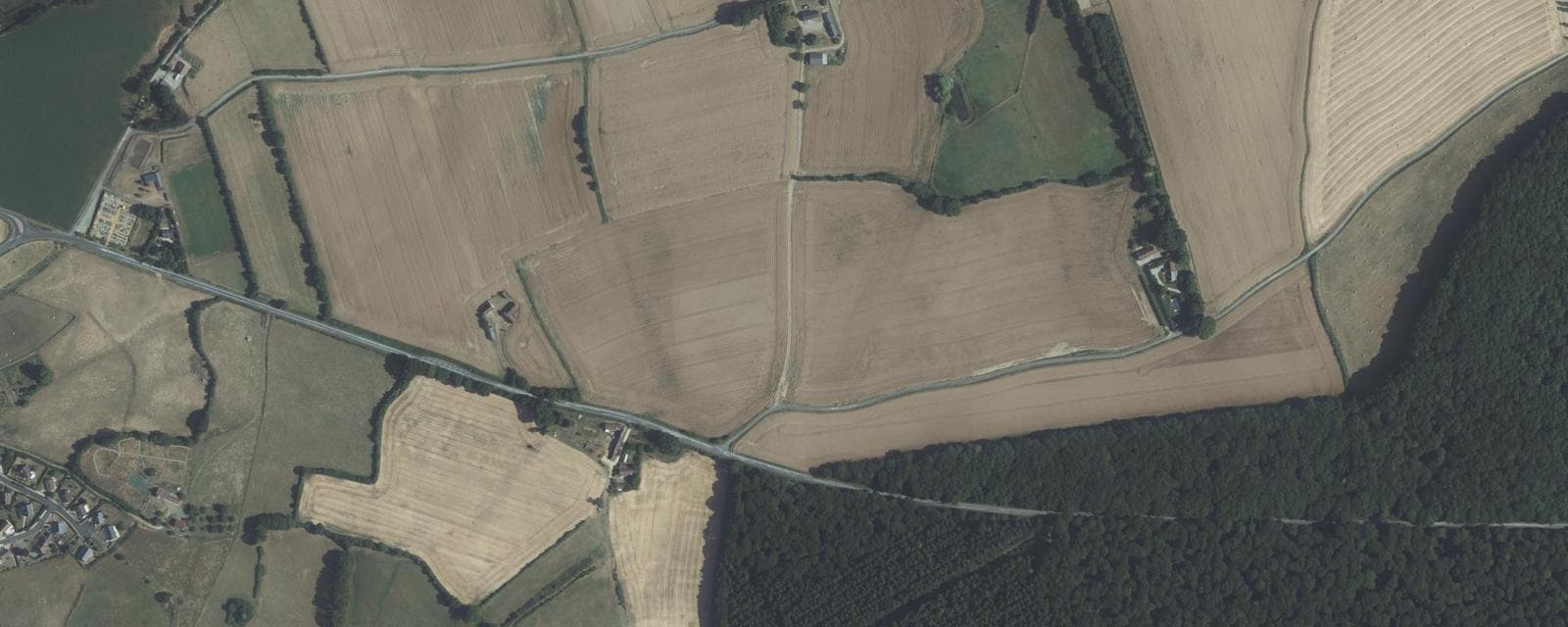 Vue aérienne de Melleray (Sarthe)