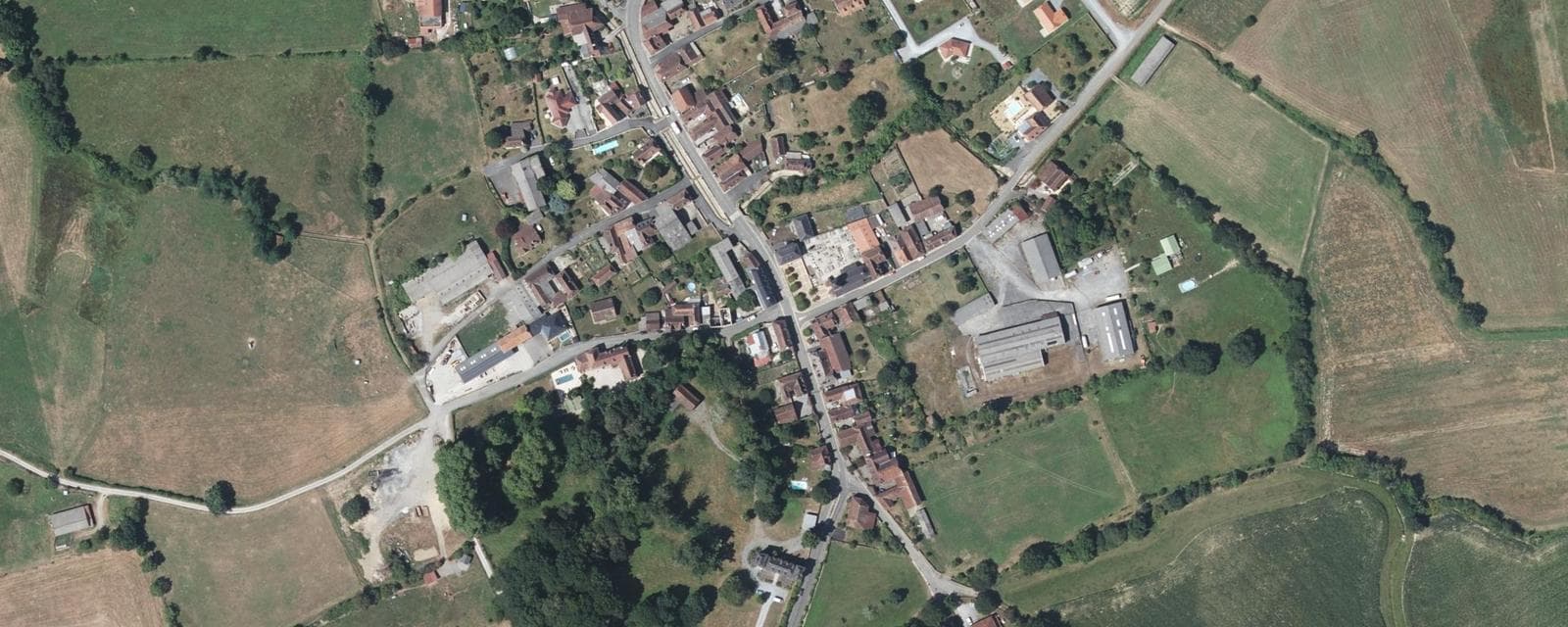 Vue aérienne de Méritein (Pyrénées-Atlantiques)